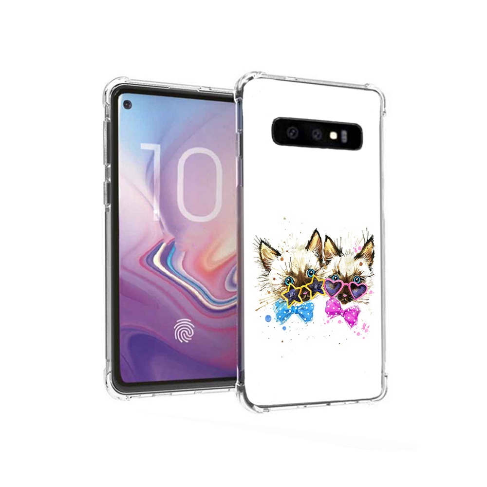 

Чехол MyPads Tocco для Samsung Galaxy S10 милые котята (PT125897.498.474), Прозрачный, Tocco