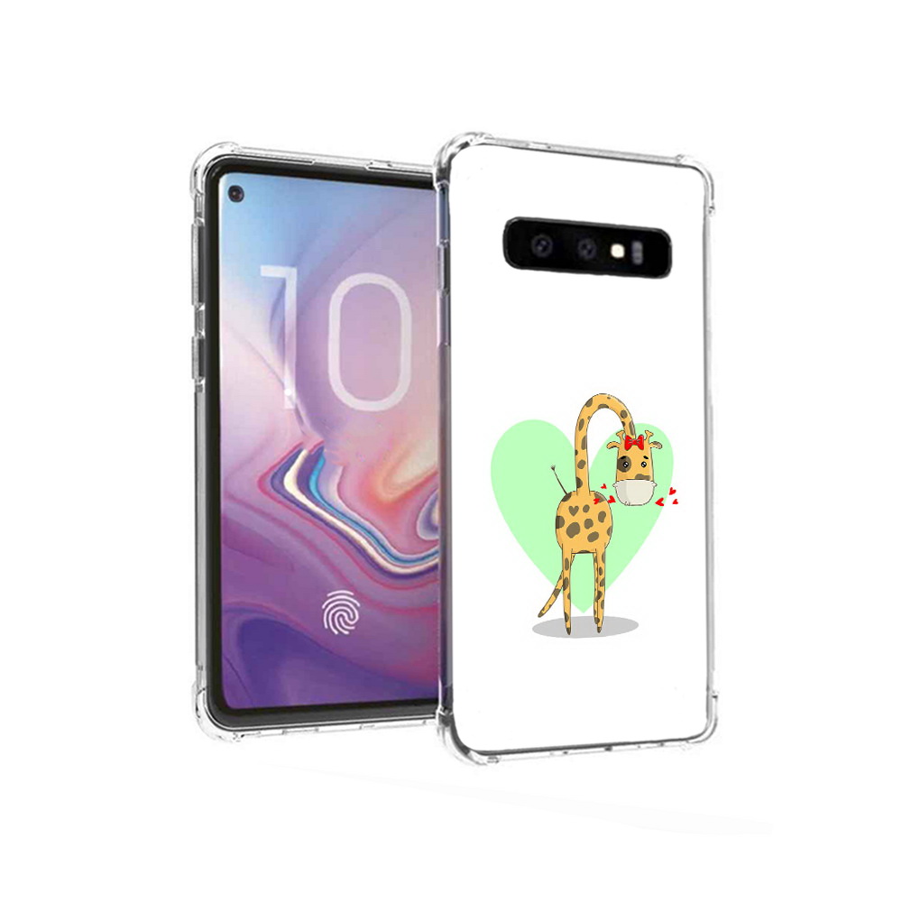 

Чехол MyPads Tocco для Samsung Galaxy S10 Влюбленный жираф 14 февраля (PT125897.498.47), Прозрачный, Tocco