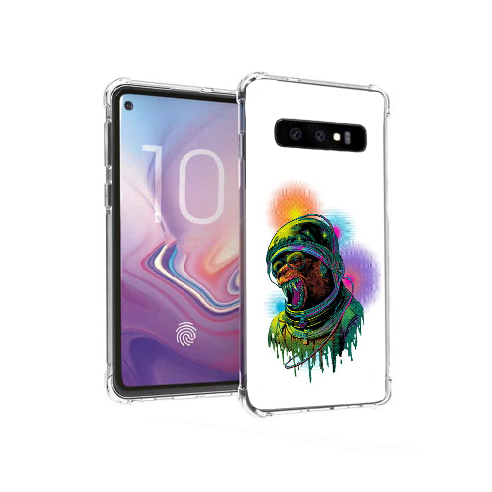 

Чехол MyPads Tocco для Samsung Galaxy S10 медведь космонавт (PT125897.498.466), Прозрачный, Tocco