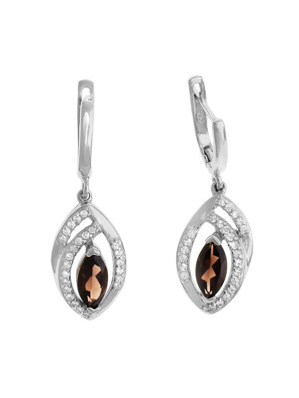 

Серьги из серебра с раухтопазом Balex Jewellery 2405936585, 2405936585