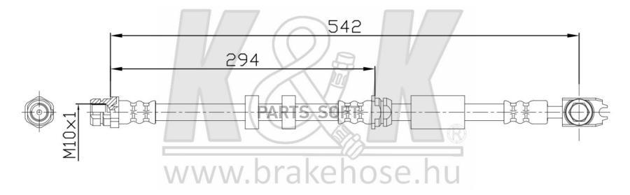 Шланг Тормозной Передн Audi: A1 (8x1) 1.2 Tfsi, 1.4 Tfsi, 1.6 Tdi 05.10- K&K арт. FT0881