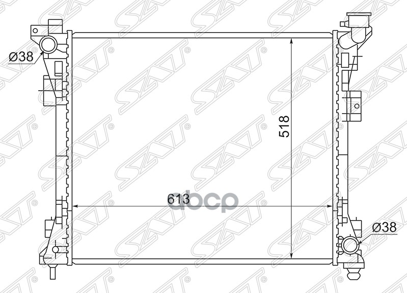 

Радиатор Chrysler Voyager/Dodge Caravan/Vw Routan 3.3/3.8 08- Sat арт. CR0002-08