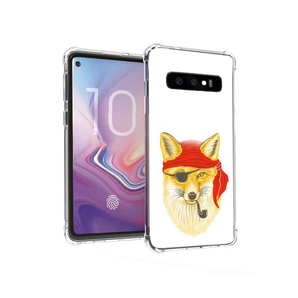 

Чехол MyPads Tocco для Samsung Galaxy S10 лиса-пират (PT125897.498.440), Прозрачный, Tocco