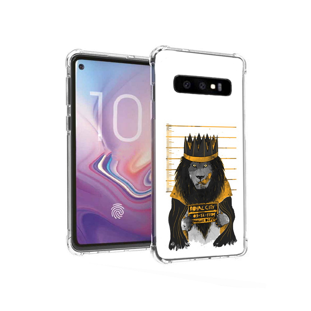 

Чехол MyPads Tocco для Samsung Galaxy S10 лев в законе (PT125897.498.435), Прозрачный, Tocco