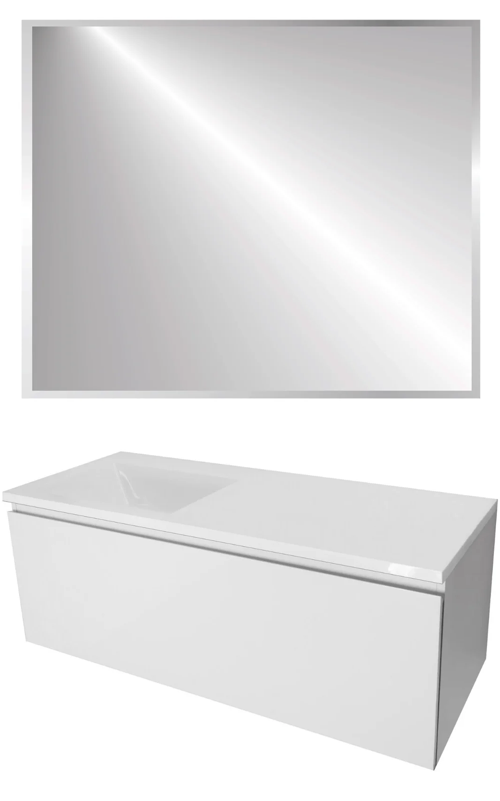 фото Мебель для ванной эстет dallas luxe 100 подвесная, 1 ящик, l