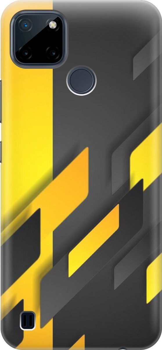 

Силиконовый чехол на Realme C21Y "Черно-желтая абстракция", Желтый;черный, 4871