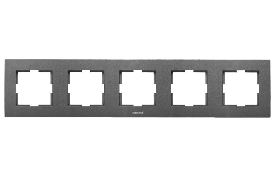 

Рамка Panasonic Karre Plus WKTF08052DG-RU 5x горизонтальный монтаж пластик дымчатый (упак., Серый