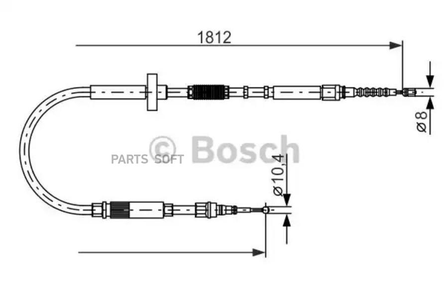 

Трос стояночного тормоза Bosch 1987477659