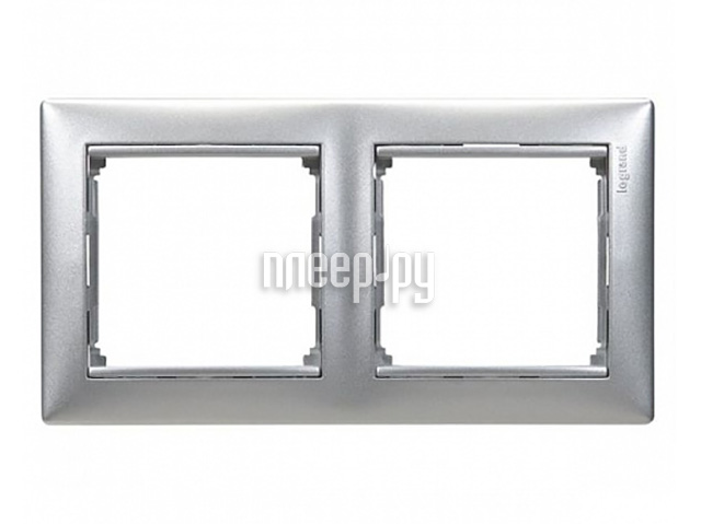 

Рамка Legrand Valena 2 поста Aluminum 770152, Серебристый