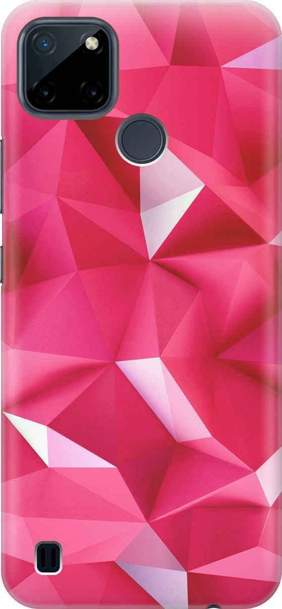 

Силиконовый чехол на Realme C21Y "Малиновые ромбы", Красный;розовый, 4871