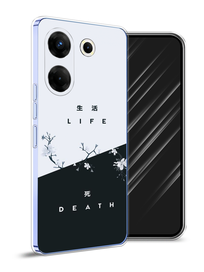 

Чехол Awog на Tecno Camon 20 Pro 5G "Life and death", Черный;серый, 304050-7