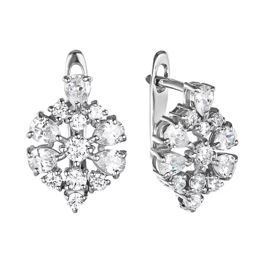 

Серьги из серебра с фианитом Balex Jewellery 2405737769, 2405737769