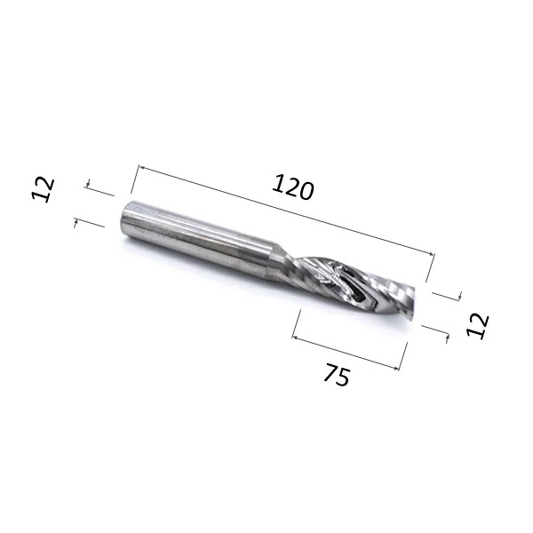 

Фреза спиральная однозаходная стружка вверх DJTOL N1LX12.75 для станка ЧПУ, N1LXD