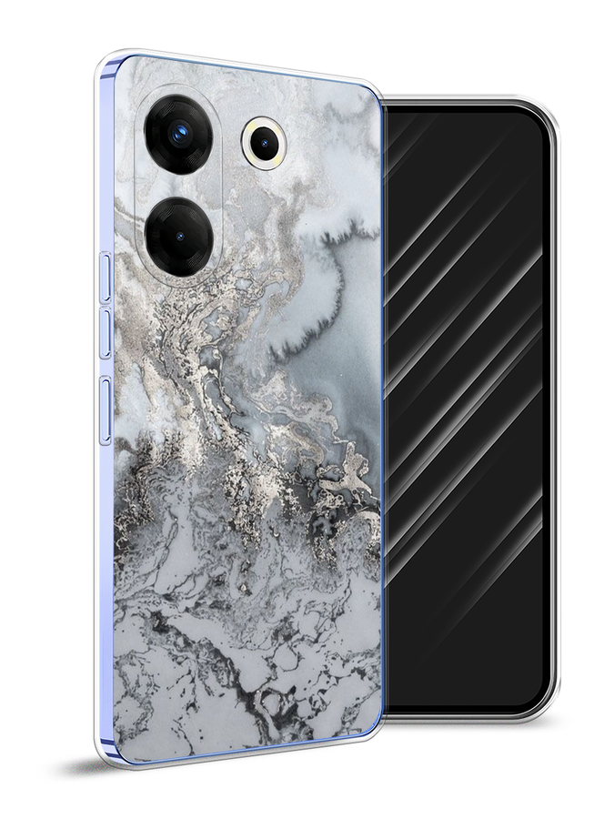 

Чехол Awog на Tecno Camon 20 Pro 5G "Морозная лавина серая", Серый;серебристый, 304050-3