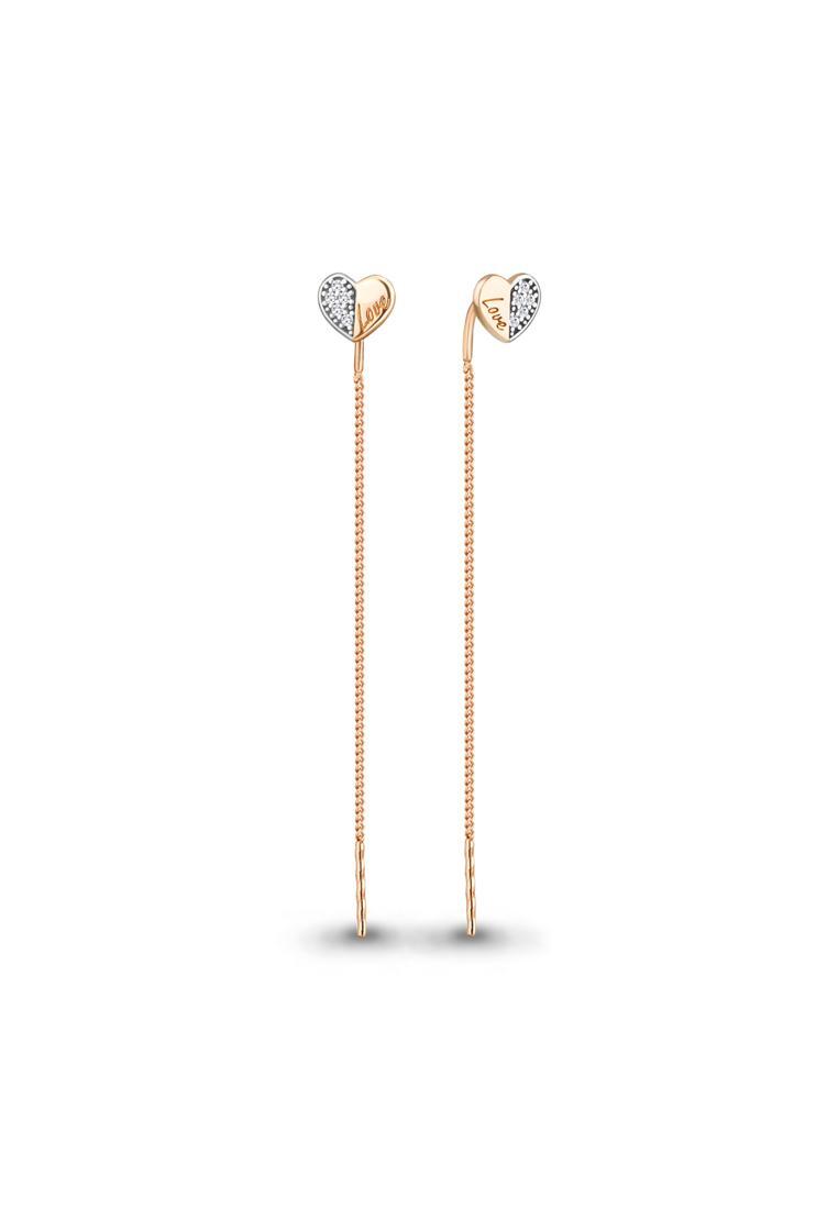 

Серьги продевки из серебра с фианитом Kari Jewelry 48909А.6, 48909А.6