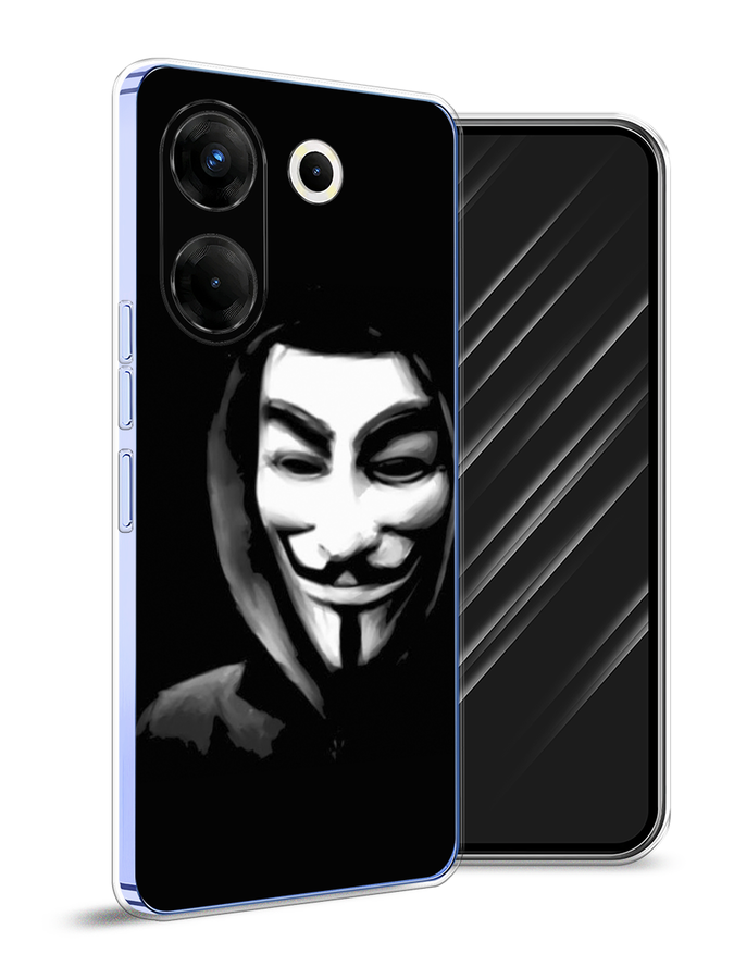 

Чехол Awog на Tecno Camon 20 Pro 5G "Анонимус", Черный;серый;белый, 304050-5