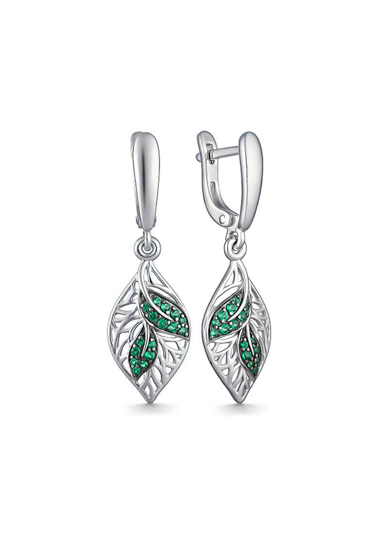 

Серьги подвески из серебра с фианитом Kari Jewelry 1210067630-501, 1210067630-501