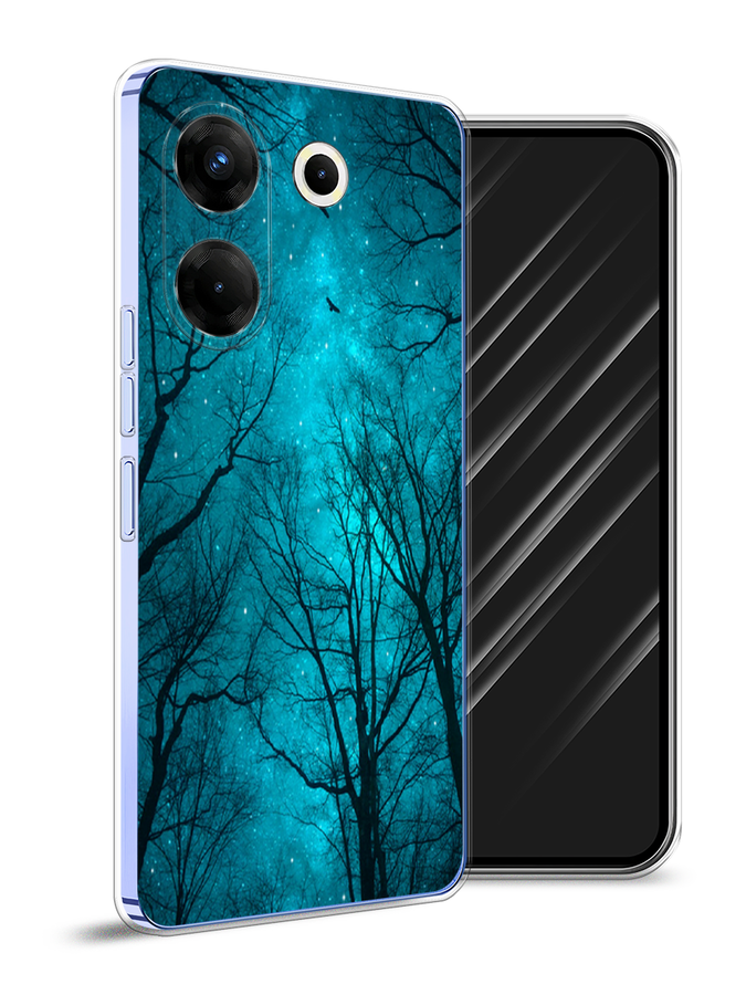 

Чехол Awog на Tecno Camon 20 Pro 5G "Сказочный лес", Черный;бирюзовый, 304050-4