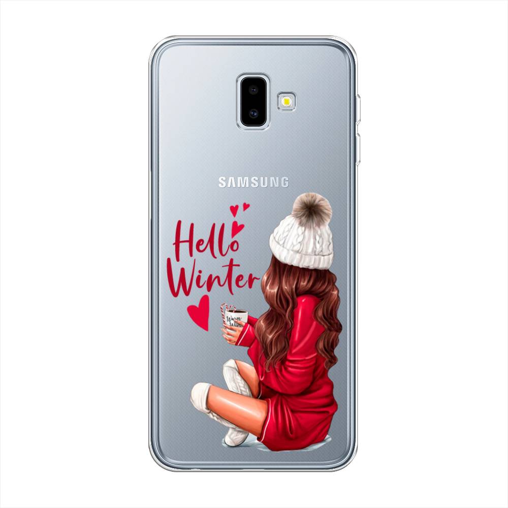 

Чехол на Samsung Galaxy J6 Plus 2018 "Hello winter", Красный;белый;коричневый, 26950-5