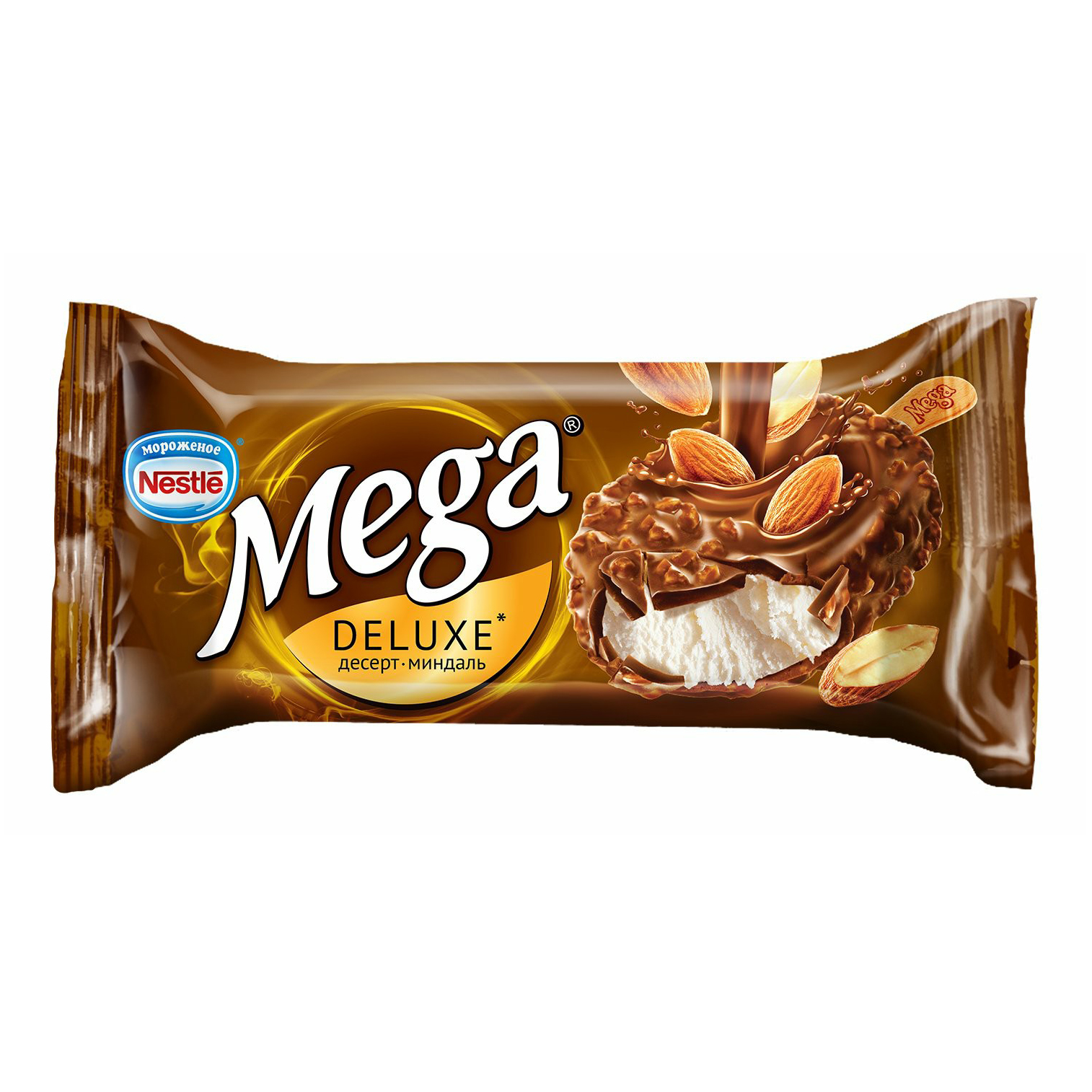 Мороженое Mega Mega Deluxe миндаль, 77 г