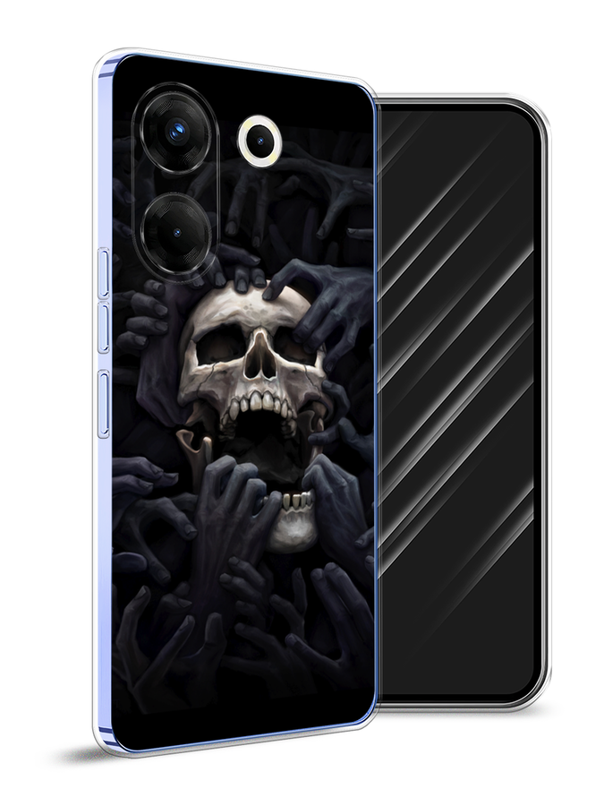 

Чехол Awog на Tecno Camon 20 Pro 5G "Череп 29", Черный;серый, 304050-9