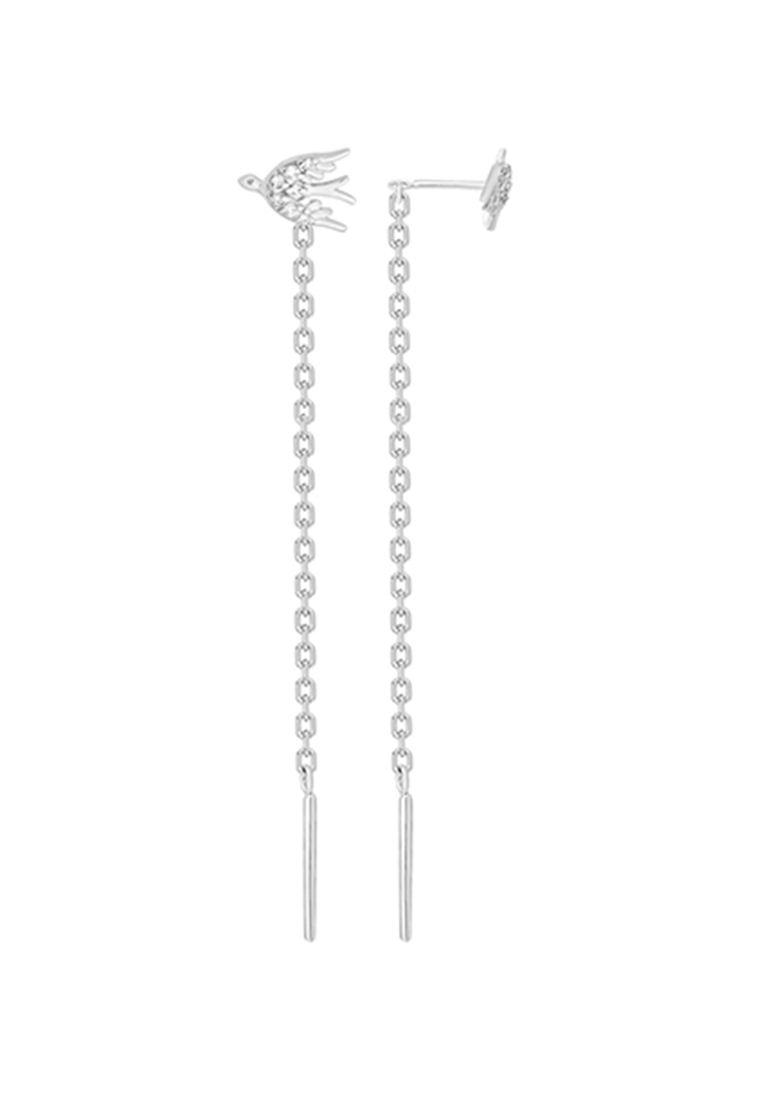 

Серьги продевки из серебра с фианитом Kari Jewelry 1210015498-501, 1210015498-501
