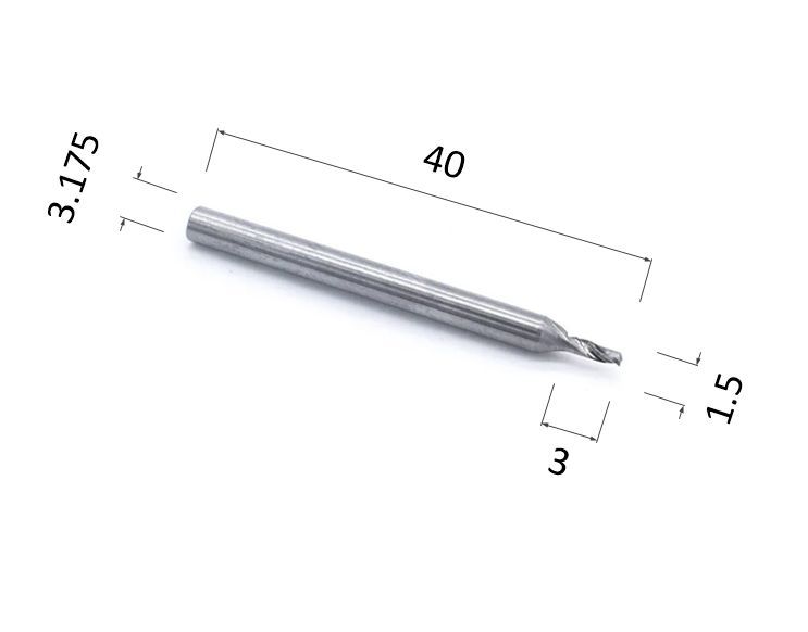 

Фреза спиральная однозаходная по алюминию DJTOL ACL1LX3.10 для станка ЧПУ, ACL1LX