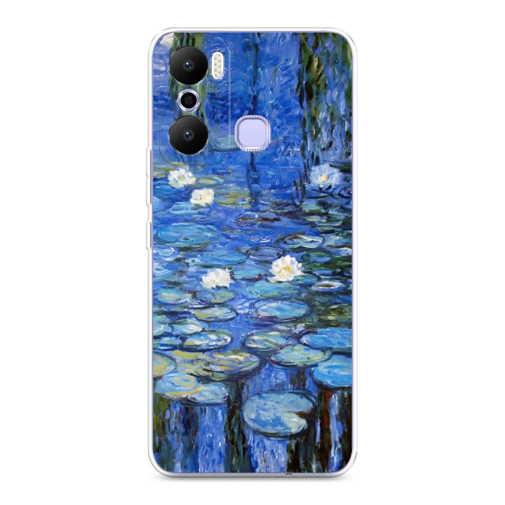 

Чехол на Infinix Hot 20 Play "Нарисованный пруд", Синий;зеленый, 3103550-4