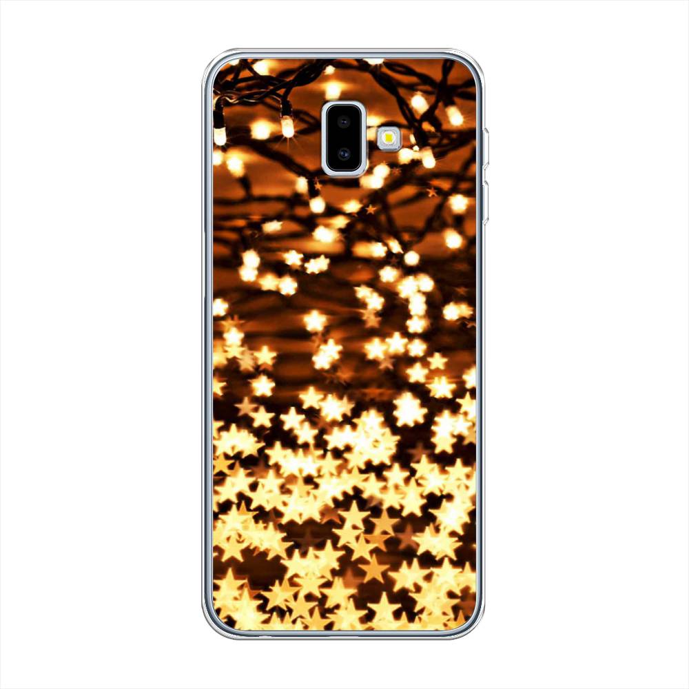 

Чехол на Samsung Galaxy J6 Plus 2018 "Новогодняя гирлянда", Золотистый, 26950-5