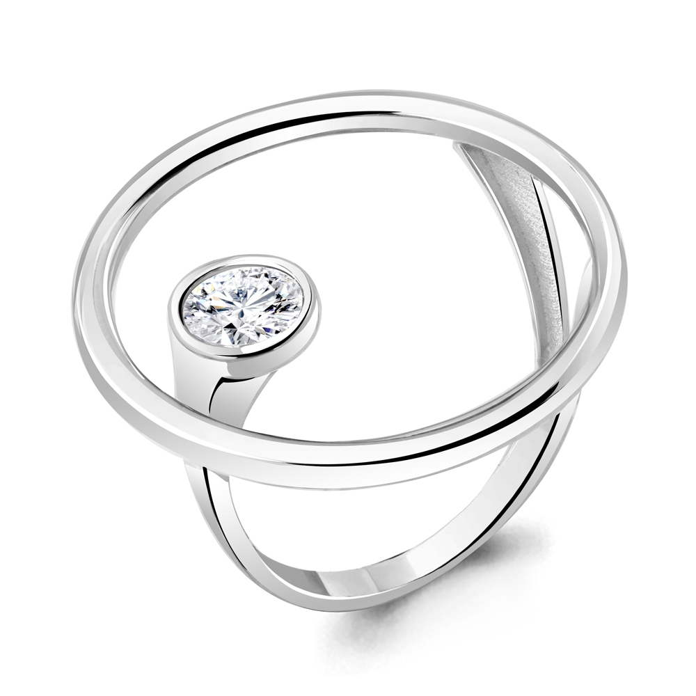 

Кольцо из серебра с фианитом Aquamarine Aquamarine 68966А_925_р р. 21, 68966А_925_р