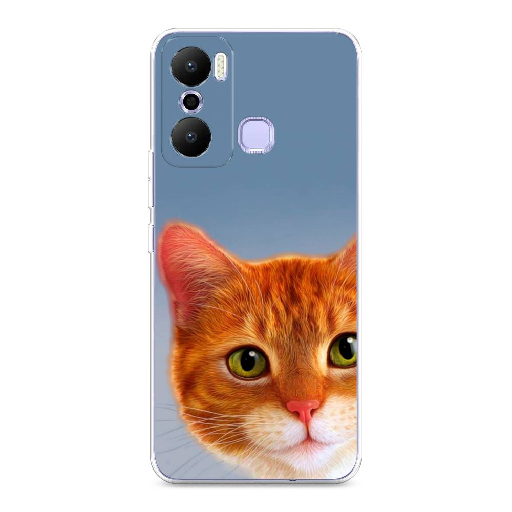 

Чехол на Infinix Hot 20 Play "Любопытный котик", Коричневый, 3103550-1