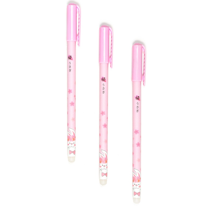 

Набор гелевых ручек со стираемыми чернилами пиши-стирай Зайчик CH0015 3 шт. светло-розовый, Зайчик