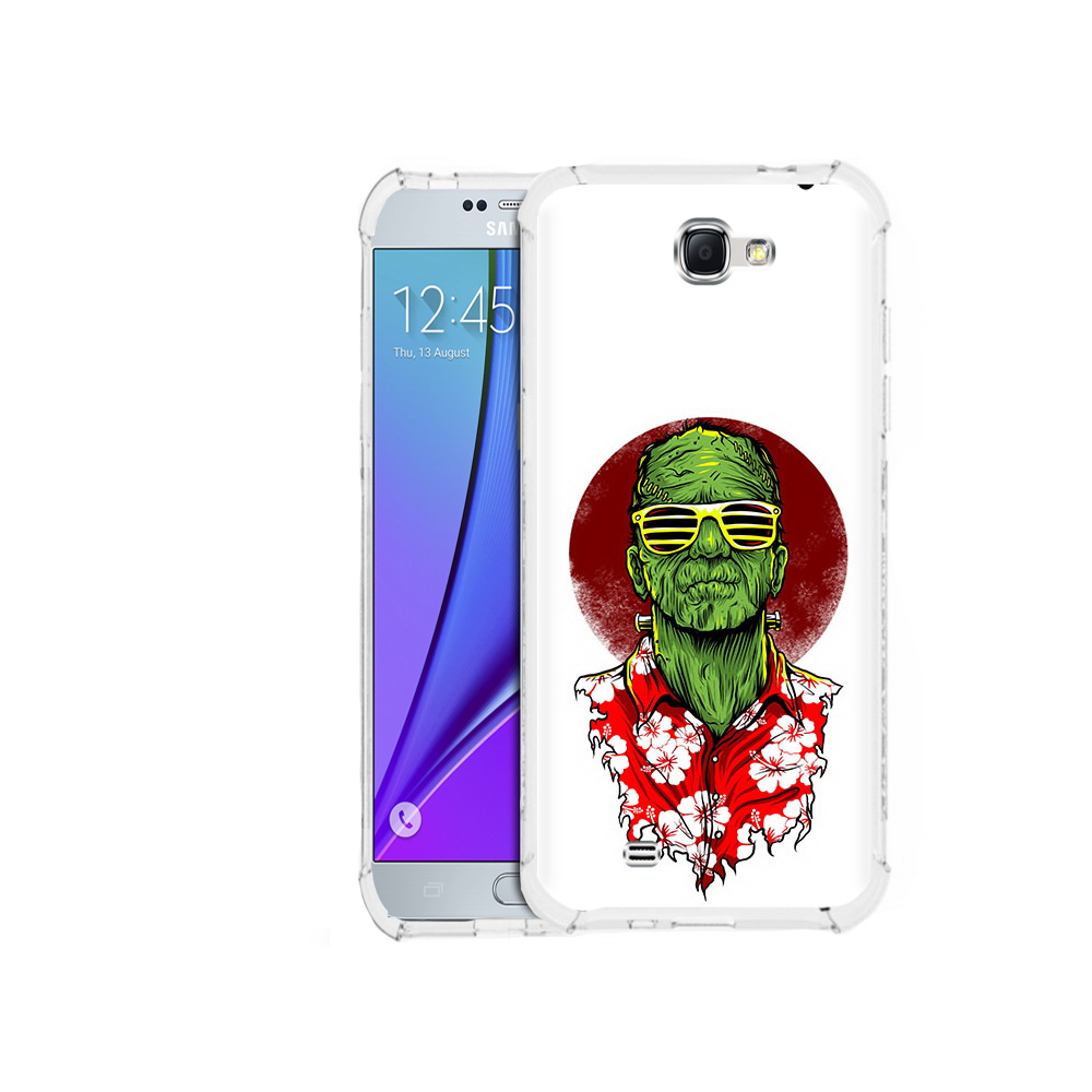 

Чехол MyPads Tocco для Samsung Galaxy Note 2 крутой зеленый мужчина в очках, Прозрачный, Tocco