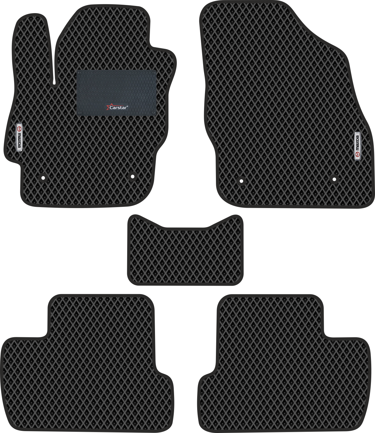 

Комплект ковриков Kupi-Kovrik EVA для Mazda 3 II BL 2009-2013, чёрный,подпятник,2 эмблемы