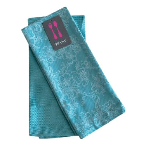 Полотенца Дм Текстиль 40 х 60 см хлопок синие 2 шт 300₽