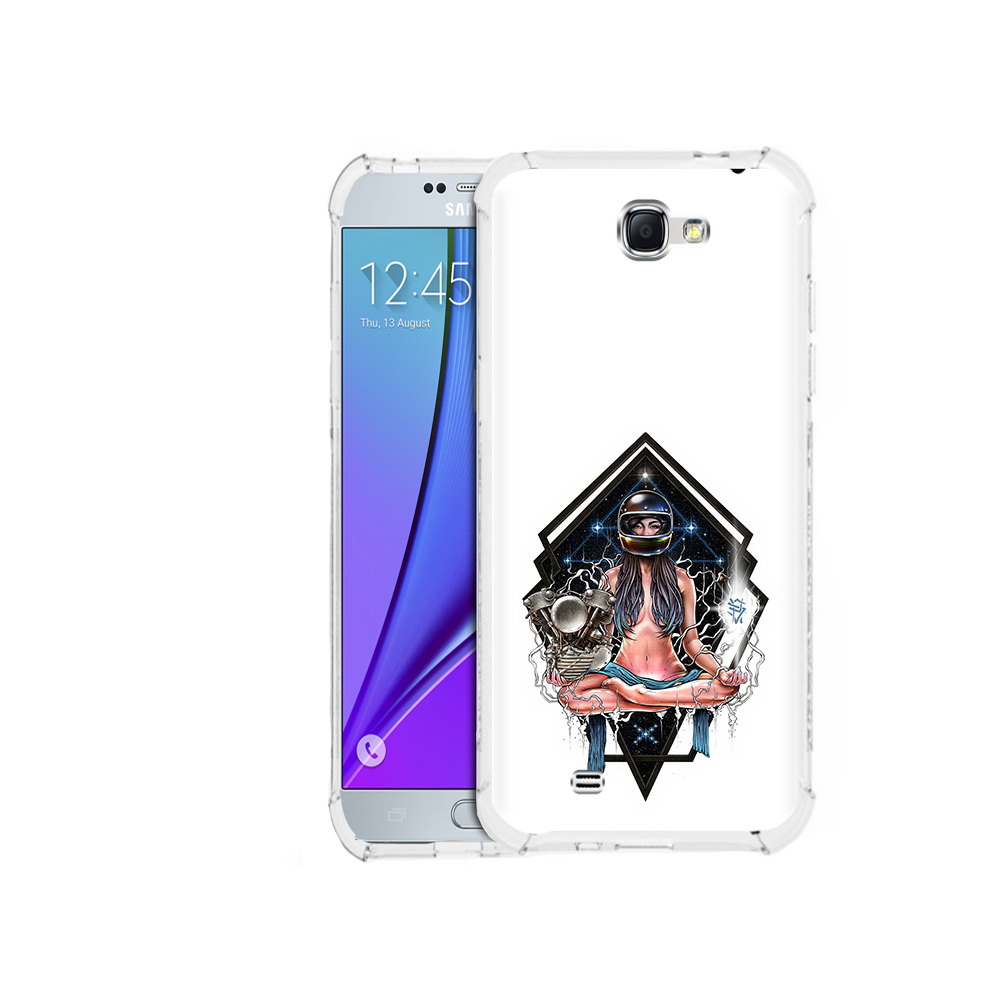 Чехол MyPads Tocco для Samsung Galaxy Note 2 красивая девушка в шлеме (PT29983.561.406)
