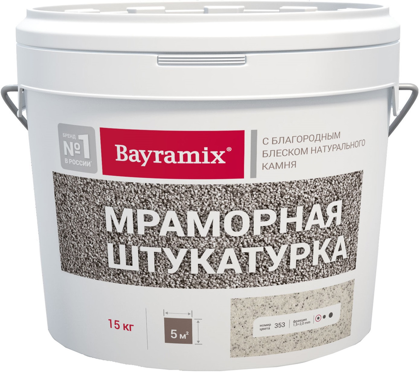 Штукатурка Bayramix Royal White N мраморная 15 кг