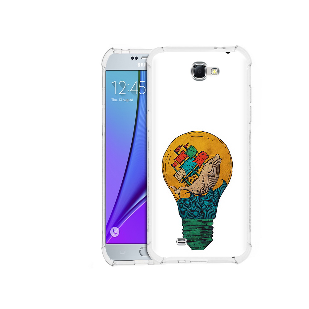 

Чехол MyPads Tocco для Samsung Galaxy Note 2 кит в лампочке с парусами (PT29983.561.387), Прозрачный, Tocco