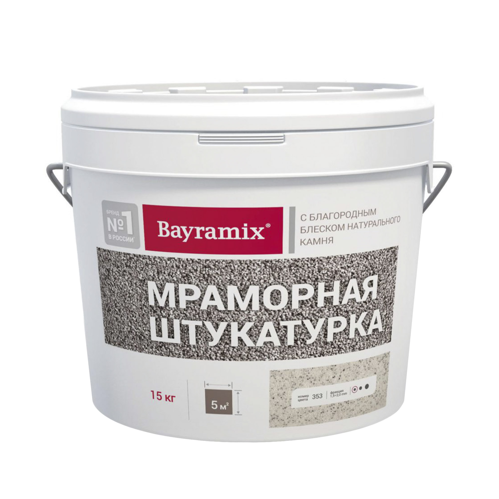 Штукатурка Bayramix Kashmir White N мраморная 15 кг