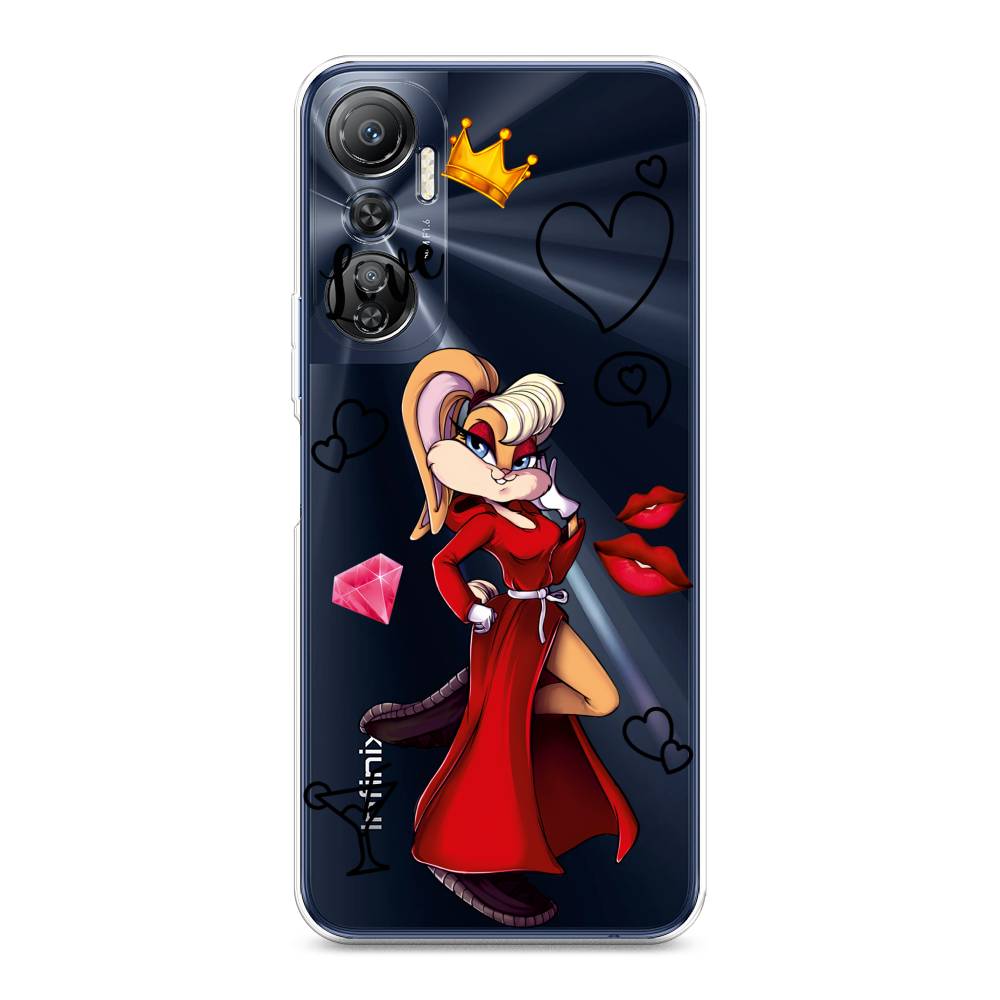 

Чехол на Infinix Hot 20 4G "Rich Lola Bunny", Красный;бежевый;оранжевый, 3103150-6