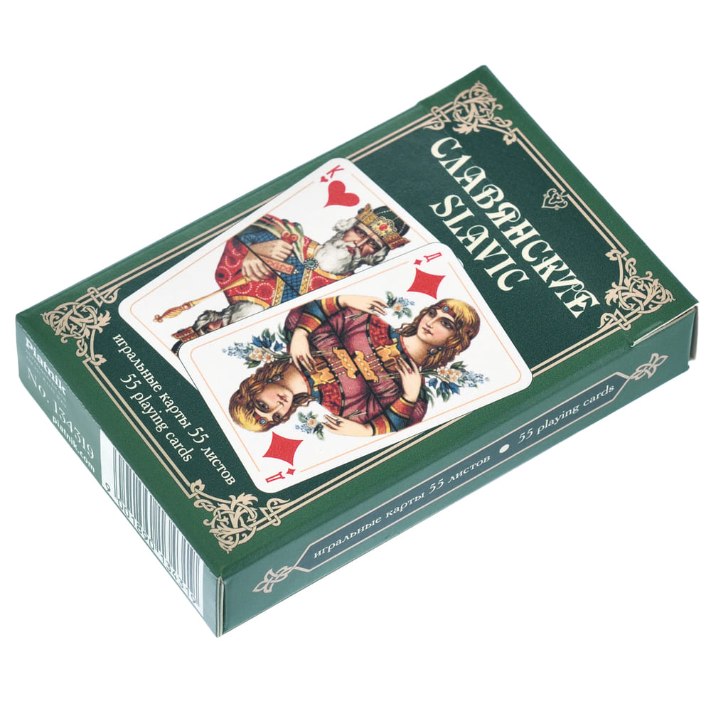 

Карты игральные Piatnik Славянские зеленая рубашка, 55 карт