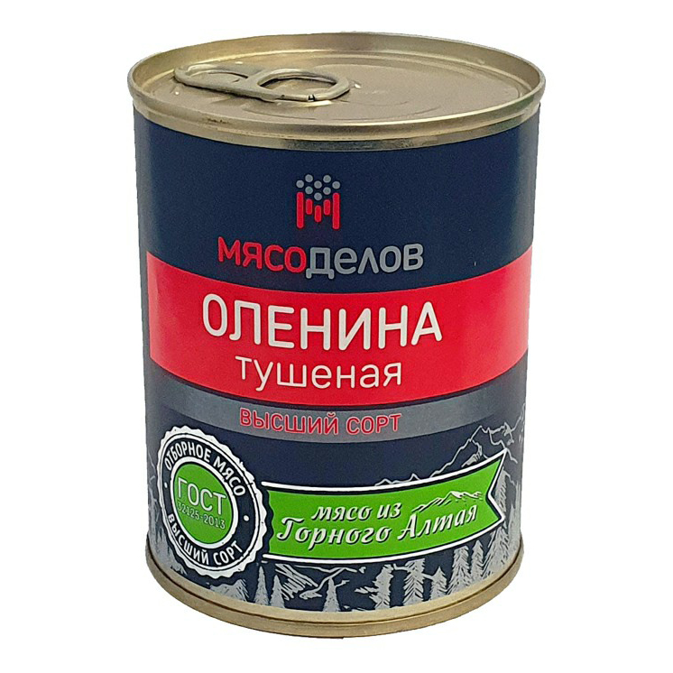 

Оленина тушеная Мясоделов 338 г