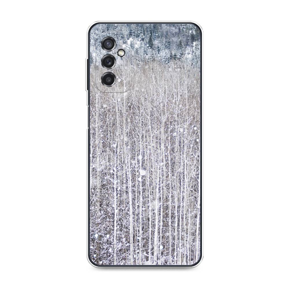

Чехол на Samsung Galaxy M52 "Снежный лес", Бежевый;серый;белый, 2104350-5