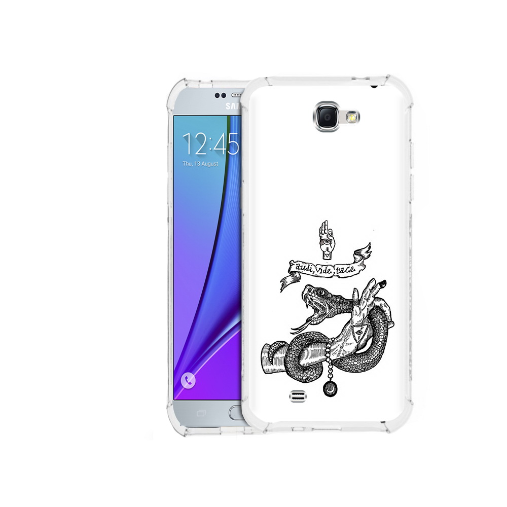 

Чехол MyPads Tocco для Samsung Galaxy Note 2 змея на руке рисунок (PT29983.561.366), Прозрачный, Tocco