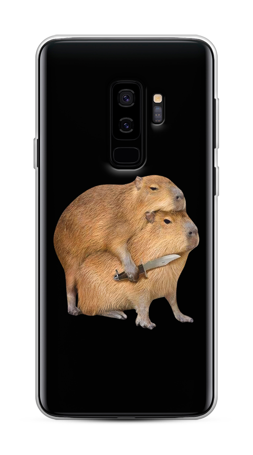 

Чехол на Samsung Galaxy S9 Plus "Капибара с ножом", Бежевый, 25850-1