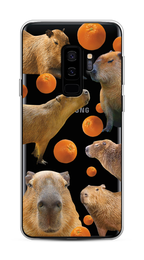 

Чехол на Samsung Galaxy S9 Plus "Капибара и апельсины", Бежевый;оранжевый, 25850-1
