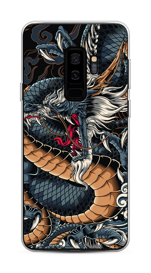

Чехол на Samsung Galaxy S9 Plus "Japanese Dragon", Коричневый;черный;синий, 25850-1