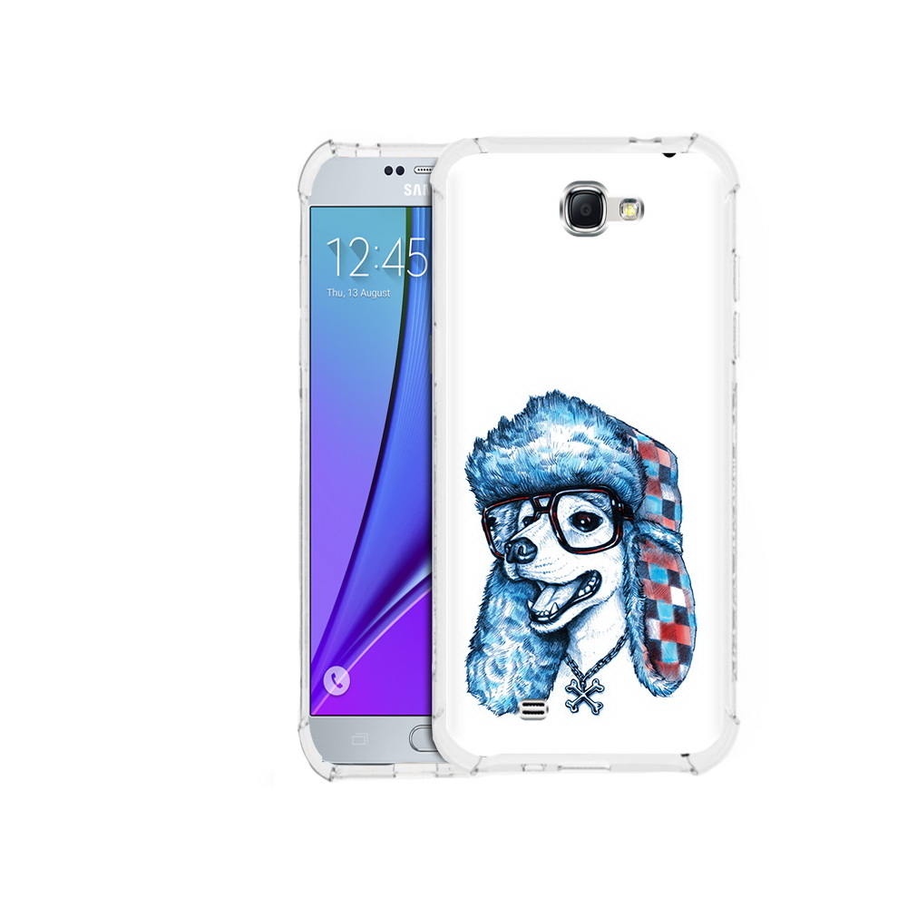 

Чехол MyPads Tocco для Samsung Galaxy Note 2 зимний пес (PT29983.561.362), Прозрачный, Tocco