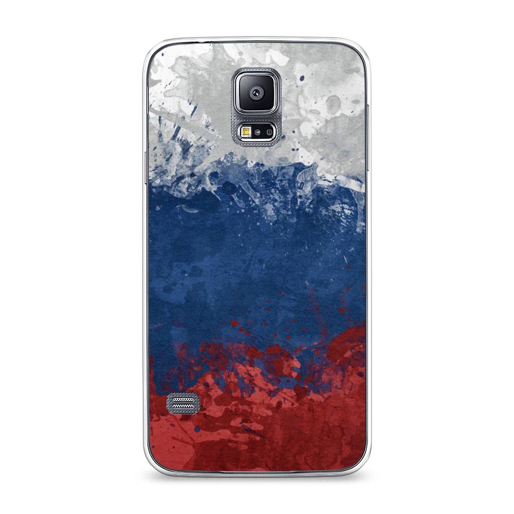 

Чехол Awog на Samsung Galaxy S5 "Флаг России неровный", Белый;синий;красный, 24150-5