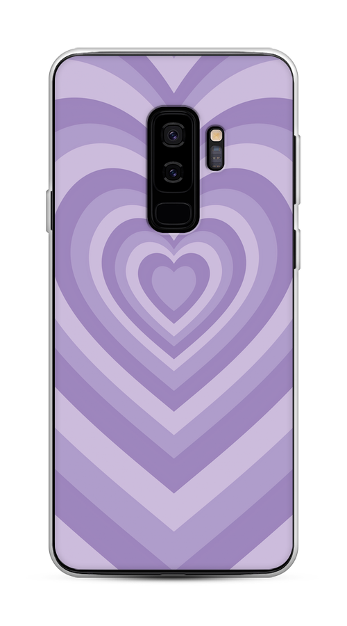 

Чехол на Samsung Galaxy S9 Plus "Violet heart latte", Фиолетовый, 25850-1